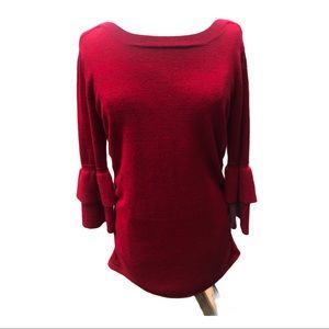 Pina Rossi Red Sparkly Maternity Sweater